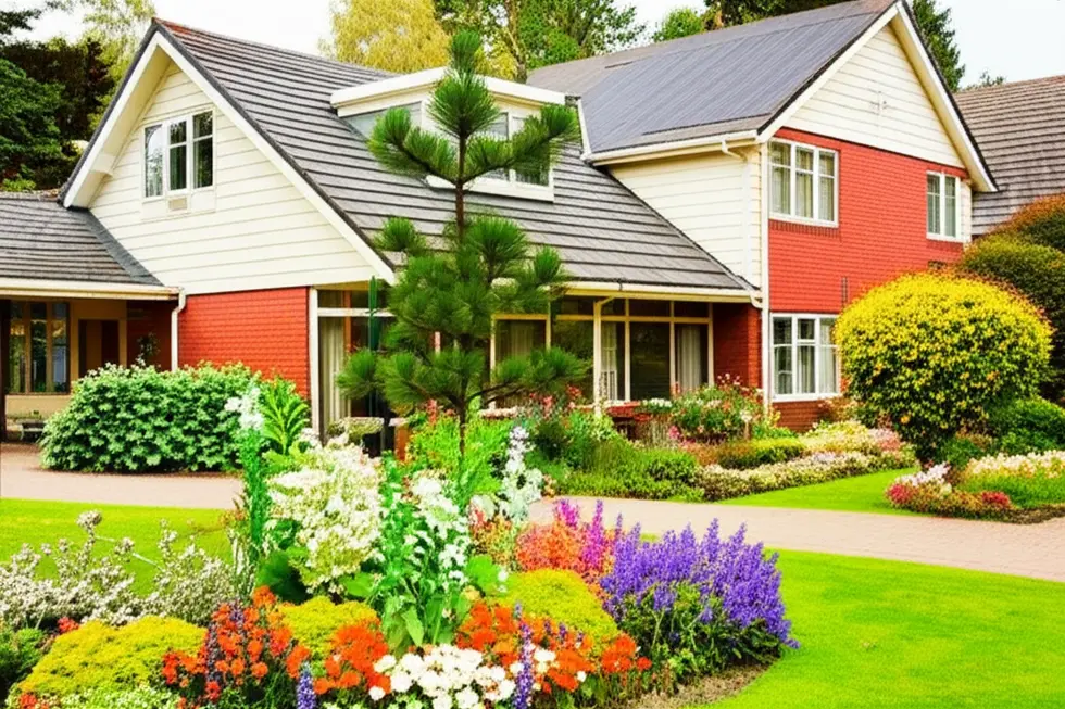 Imagem da fachada de uma casa de repouso, mostrando um ambiente tranquilo e seguro.