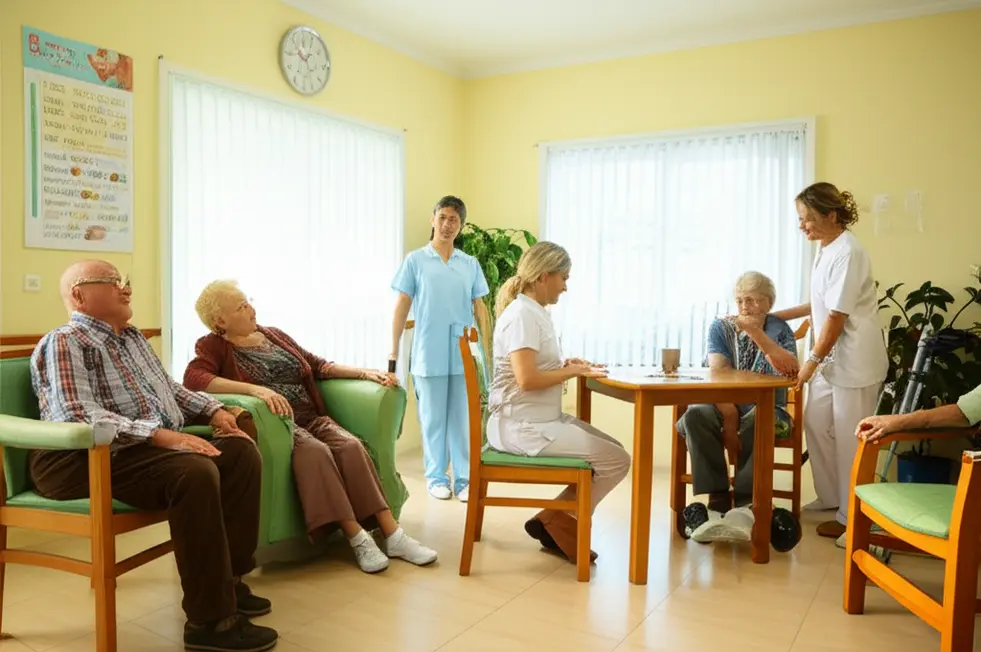 Rotina diária de cuidados adaptada para idosos